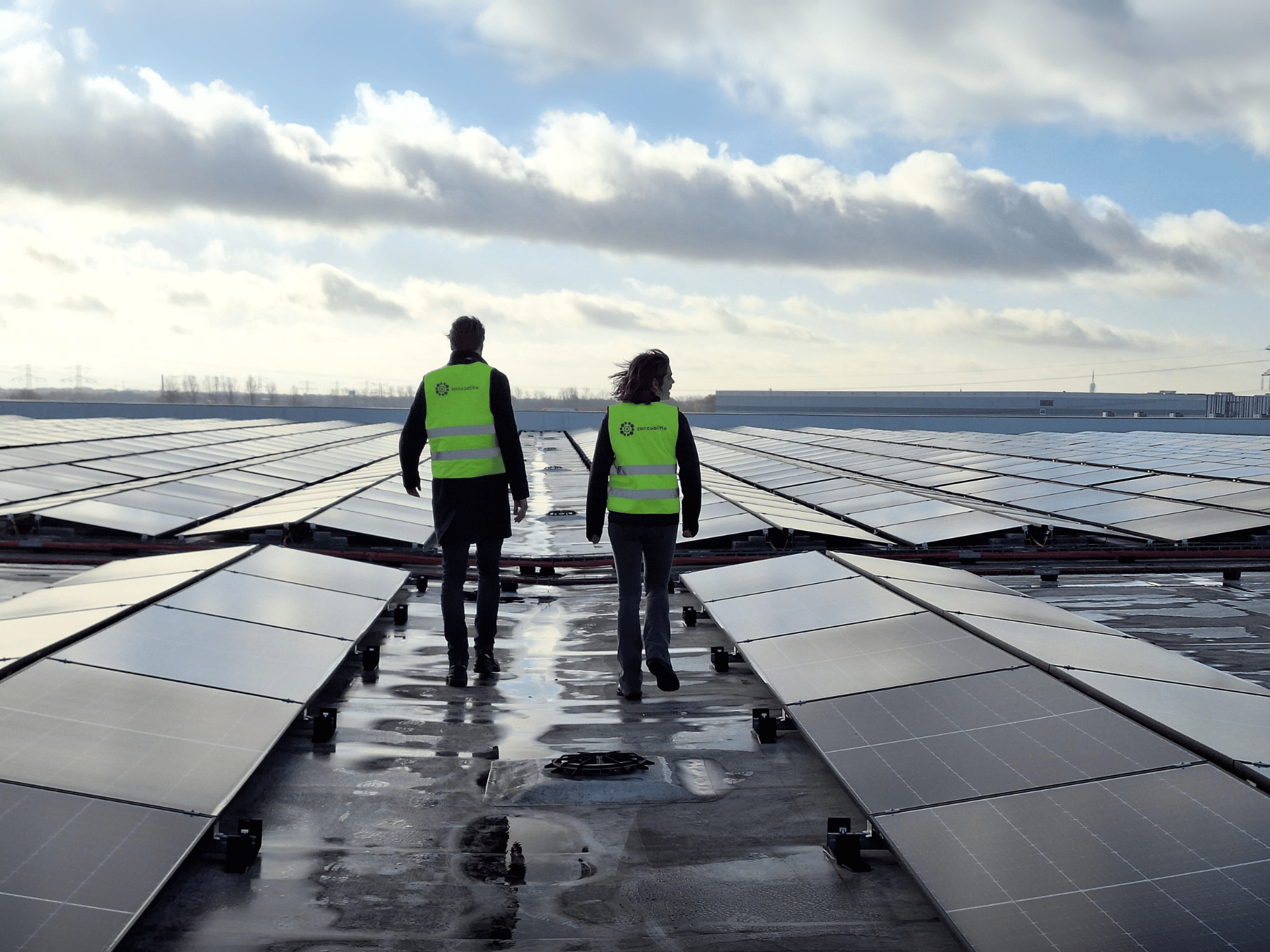 Projectontwikkelaars op dak